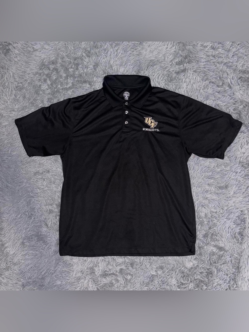 UCF Knights Rivalry Threads Men's Black Short Sleeve Polo Shirt Size XL Football